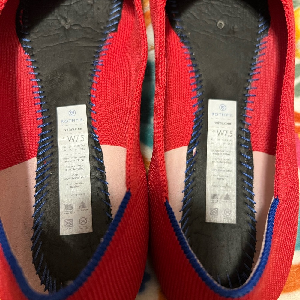 Red Rothys flats 7.5 - Picture 5 of 5